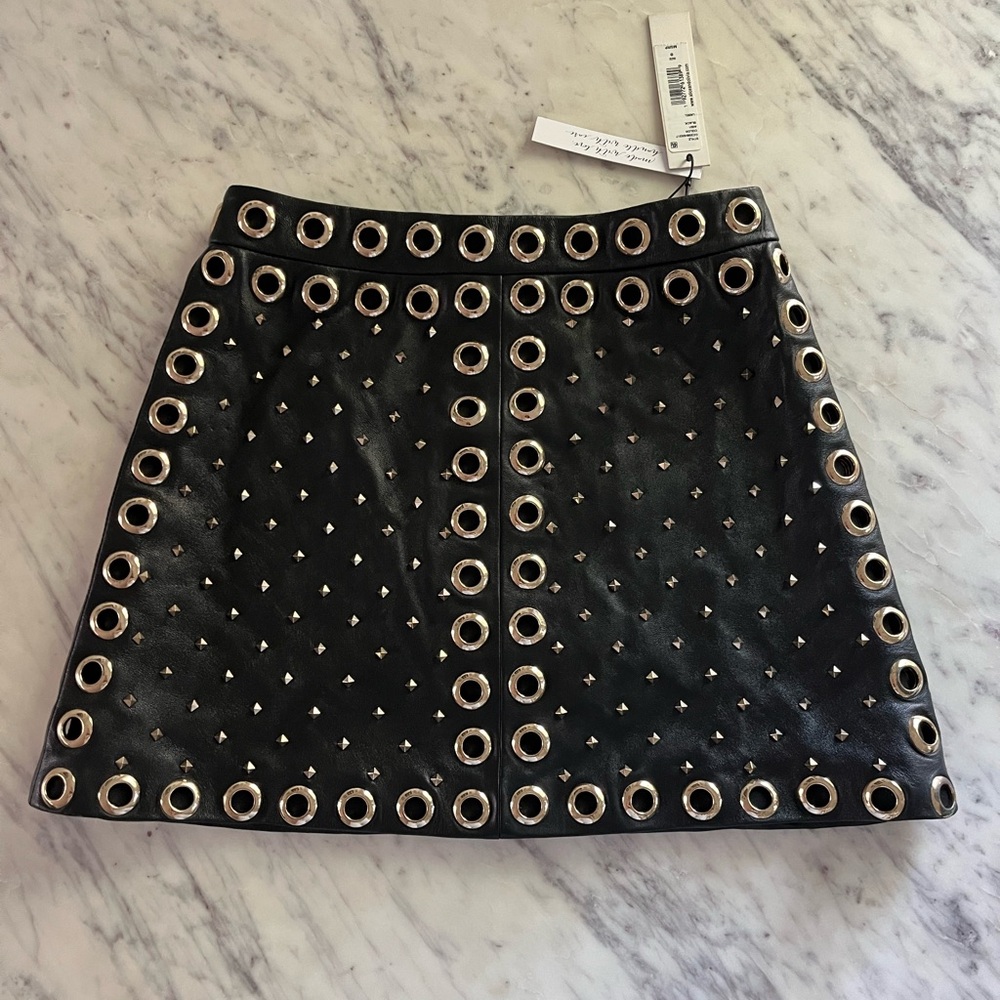 Alice + Olivia • Size 0 • Black Studded Skirt